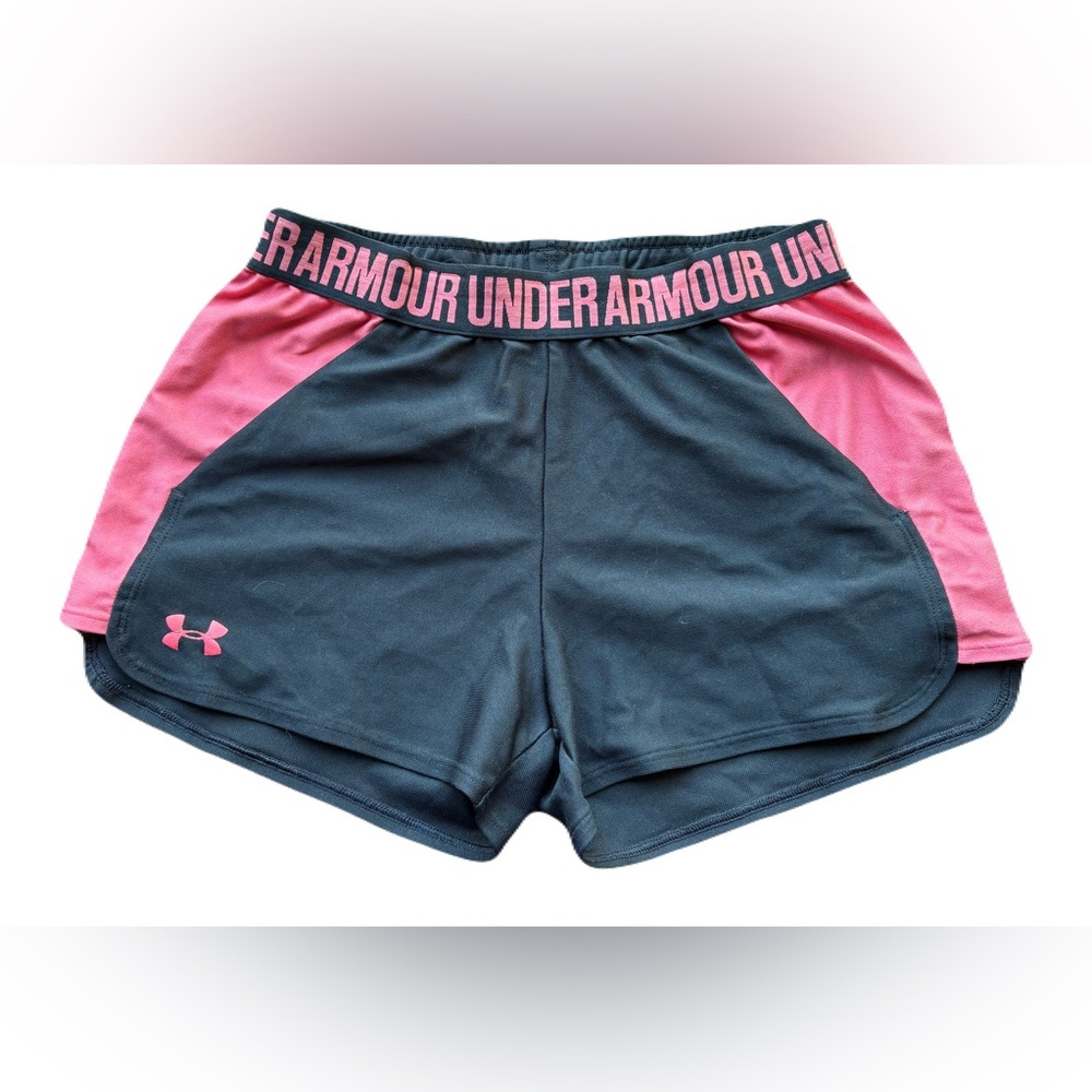 Under Armour Women's Athletic Shorts in Black and Pink
